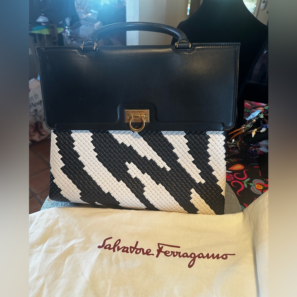 Salvatore Ferragamo Trifolio Top Handle Bag